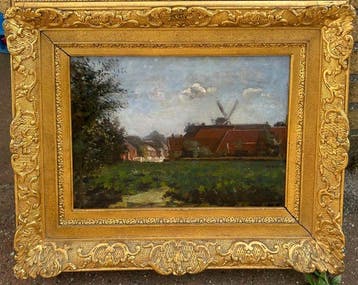 École néerlandaise (XX) - Hollands landschap