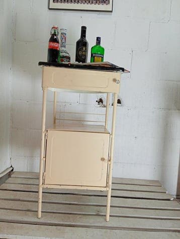 Salontafel - Vintage industriële kast - Staal