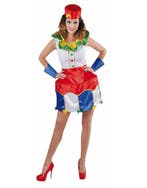 Circus clown jurk met manchetten en hoedje, Ophalen of Verzenden, Nieuw