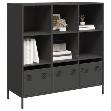 vidaXL Hoge kast 101,5x39x103,5 cm staal zwart, Verzenden, Nieuw