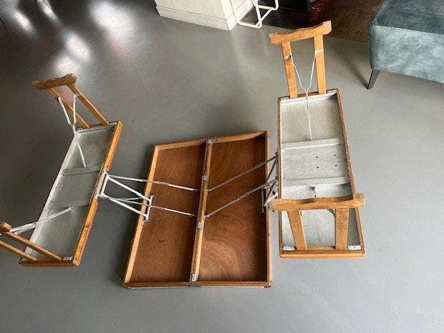 Blasket - Table - Acier - Une table de pique-nique brevetée, Antiquités & Art, Art | Objets design