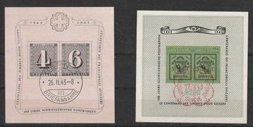 Zwitserland 1937/1945 - 5 verschillende blokken uit deze