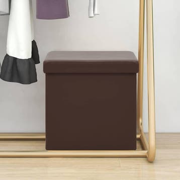 vidaXL Opbergkruk inklapbaar PVC bruin, Huis en Inrichting, Verzenden, Nieuw