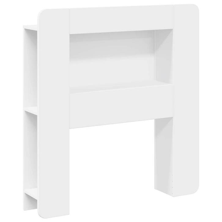 vidaXL Hoofdeinde Kast met opslag Wit Geconstrueerd hout, Maison & Meubles, Chambre à coucher | Lits, Envoi