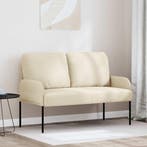 vidaXL bank / zetelen met kussen 110cm Crème Multiplex, Huis en Inrichting, Zetels | Zetels, Verzenden, Nieuw