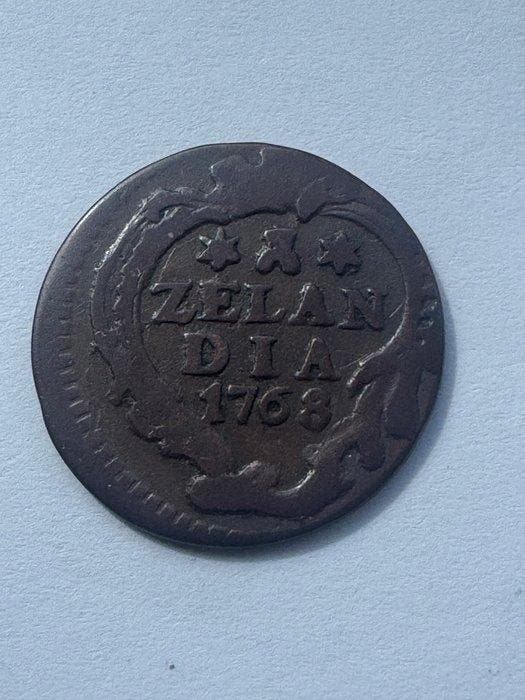 Nederland, Zeeland Duit 1768/67 RR (Zonder minimumprijs), Postzegels en Munten, Munten | Nederland