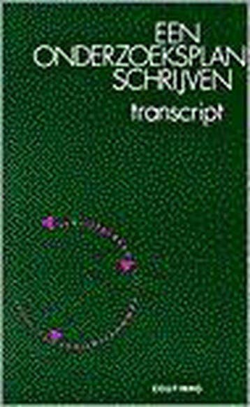Een onderzoeksplan schrijven / Schrijfgidsen voor, Boeken, Studieboeken en Cursussen, Verzenden, Gelezen, Transcript
