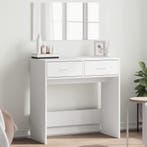 vidaXL Kaptafel met spiegel 80x39x80 cm wit, Verzenden, Nieuw