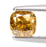 1 pcs Diamant (Natuurlijk gekleurd) - 0.62 ct - Cushion -