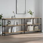 vidaXL Consoletafel Sonoma Eiken 200x29x75 cm Bewerkt Hout, Huis en Inrichting, Tafels | Bijzettafels, Verzenden, Nieuw