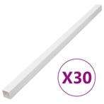 vidaXL Kabelgoot 60x40 mm 30 m PVC, Verzenden, Nieuw