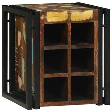 vidaXL Wijnrek 35 x 35 x 39 cm Massief Gerecycleerd Hout, Verzenden