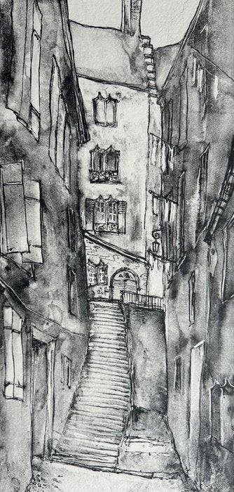 Bernard Gantner (1928-2018) - Ruelle - Lithographie, Antiquités & Art, Antiquités | Autres Antiquités