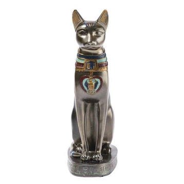sculptuur, Bastet Egyptian Cat Sculpture – Hand-Painted