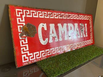 Campari - Vintage Campari-reclamesign - Reclamebord - IJzer