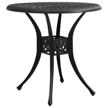 vidaXL Tuintafel 78x78x72 cm gietaluminium zwart, Verzenden, Nieuw