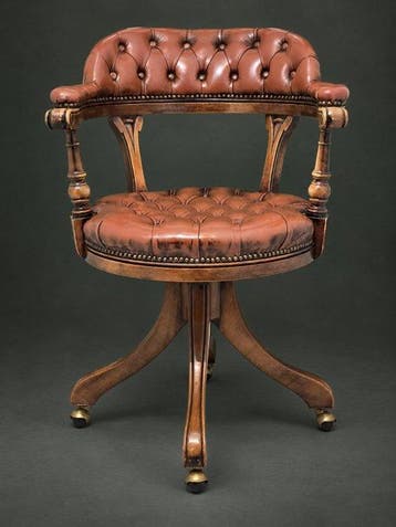 Chaise de bureau - Bois - Chaise de bureau Chesterfield