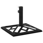 vidaXL Parasolvoet 44x44x31 cm gietijzer zwart, Tuin en Terras, Verzenden, Nieuw