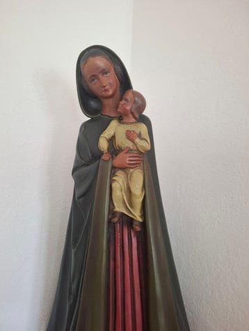 Oscar Van Laere (1883–1961) - Sculpture, Maria met het kind, Antiquités & Art