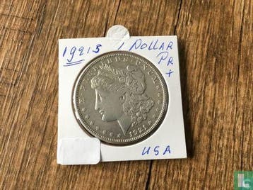 Verenigde Staten 1 dollar 1921 (S), Verzenden, Losse munt, Goud