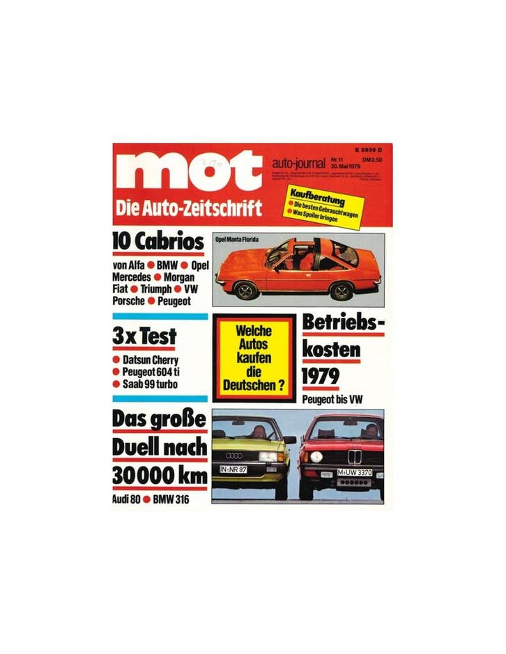 1979 MOT AUTO JOURNAL MAGAZINE 11 DUITS, Boeken, Auto's | Folders en Tijdschriften, Ophalen of Verzenden