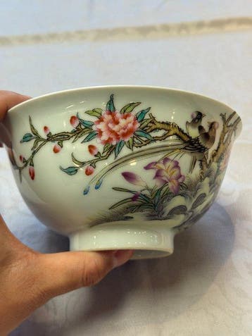 Rare high quality Falangcai bowl - Kom - Porselein