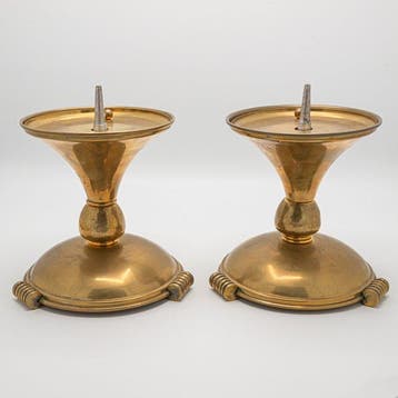 Petites candélabres - Laiton - 1930-1940, Antiek en Kunst, Kunst | Niet-Westerse kunst