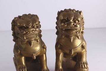 Mooie set Foo Dogs - Brons - China (Zonder minimumprijs), Antiek en Kunst