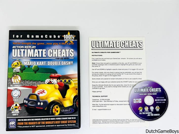 Nintendo Gamecube - Mario Kart - Double Dash - Action Replay, Collections, Marques & Objets publicitaires, Envoi