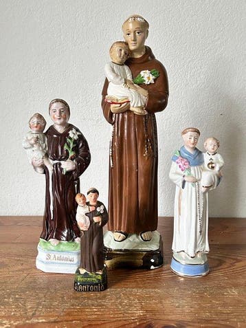 sculptuur, Heilige Antonius van Padua met kind Christus en