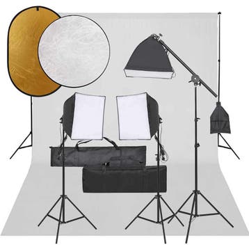 vidaXL Fotostudioset met verlichtingsset, achtergrond en, Verzenden