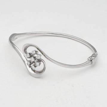 Bracelet - 14 carats Or blanc Diamant (Naturelle), Bijoux, Sacs & Beauté