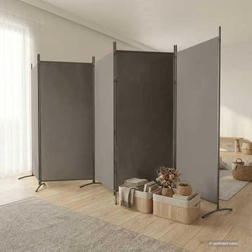vidaXL Kamerscherm met 5 panelen 433x180 cm stof, Verzenden, Nieuw