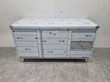 HCB RVS Werkkast Kast Werktafel 2 klapdeuren, 3 laden en, Ophalen of Verzenden, Nieuw in verpakking