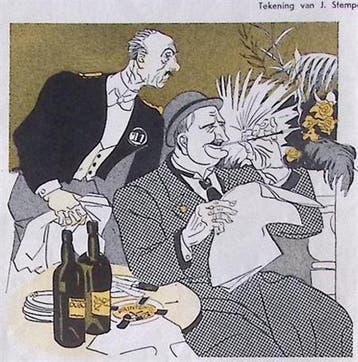 Spotprent Franse politicus weet niet waar de hoofdstad va..., Antiek en Kunst, Verzenden