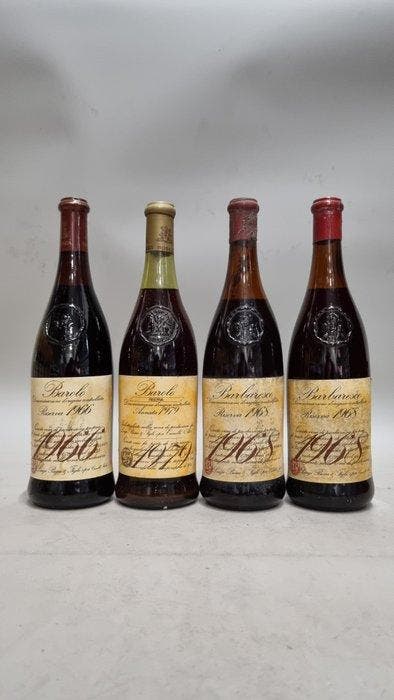 1966, 1979 Barolo & 1968 x2 Barbaresco, Luigi Bosca -, Verzamelen, Wijnen