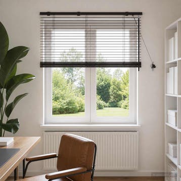 vidaXL Venetiaanse jaloezie Donkerbruin 120 x 160 cm 35 mm, Verzenden, Nieuw