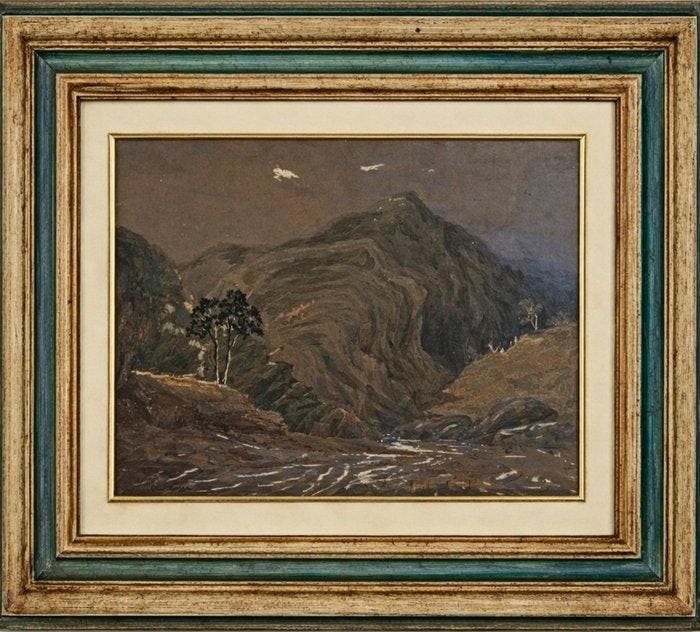 Marco Calderini (1850-1941) - Paesaggio di montagna, Antiek en Kunst, Kunst | Schilderijen | Klassiek