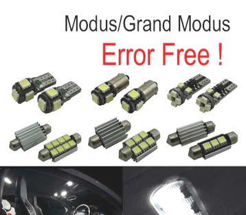 Kit 12 Ampoules Led Intérieur Pour Renault Modus Grand Modus, Verzenden