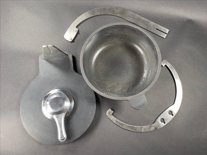 Stadler Form - Kurt Zimmerli - Braadpan - Sepp Fondue Set -, Antiquités & Art, Antiquités | Ustensiles de cuisine