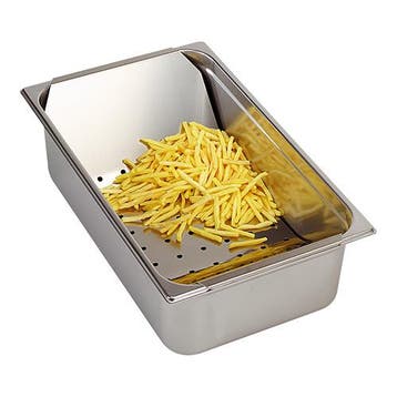 Friet-Uitschepbak | RVS |  1/1 GN | Uitneembaar Lekrooster, Verzenden, Nieuw in verpakking