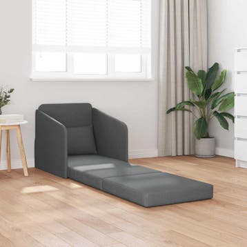 vidaXL Slaapbank / zetel Donkergrijs 65 x 80 x 83 cm Stof, Huis en Inrichting, Zetels | Zetels, Verzenden, Nieuw