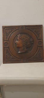 Reliëf, Altorilievo neoclassico in noce - 40 cm - Hout