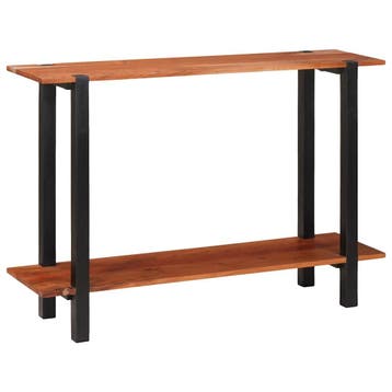vidaXL Wandtafel met plank met opslag Bruin en Zwart 110 x, Huis en Inrichting, Verzenden, Nieuw