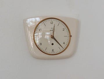 wandklok - Junghans Mid-century modern Keramiek - 1950-1960, Antiek en Kunst