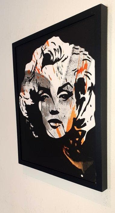 Liesens - Marylin Monroe (Handpainted on canvas met lijst), Antiquités & Art, Art | Peinture | Moderne
