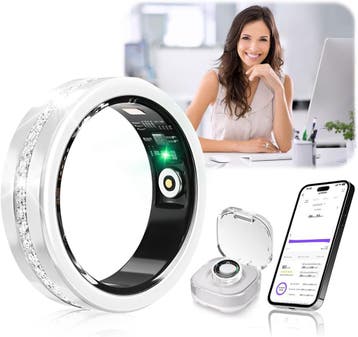 Smart Ring Zilver -34% | Retour Deal | Fitness tracker, Verzenden, IUHFSIFS, Zo goed als nieuw, Waterdicht