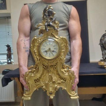 Horloge de table Style Rococo - Bronze doré - 1850-1900 -