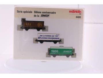 Schaal H0 Märklin 4488 Set van drie 50 jarig bestaan SNC.., Hobby & Loisirs créatifs, Ophalen of Verzenden, Wagon