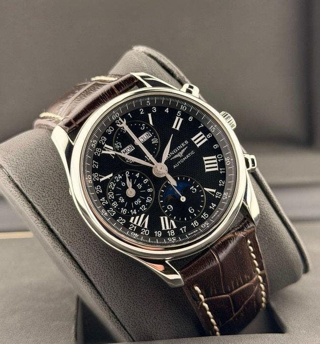 Longines - Master Collection Moonphase - Triple Calendar, Handtassen en Accessoires, Horloges | Antiek